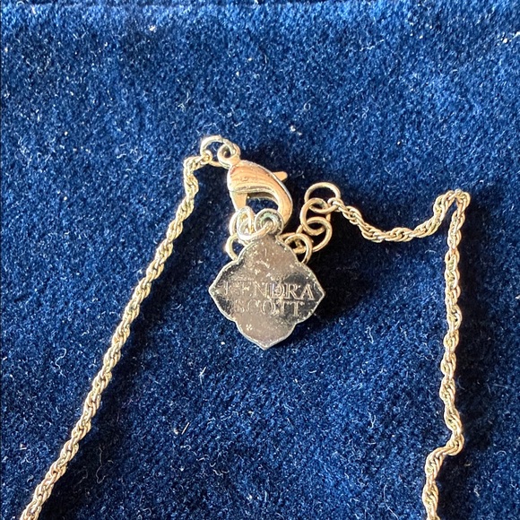 Kendra Scott Kiri Gold-Tone Necklace with Teardrop Turquoise Stone - Picture 5 of 5